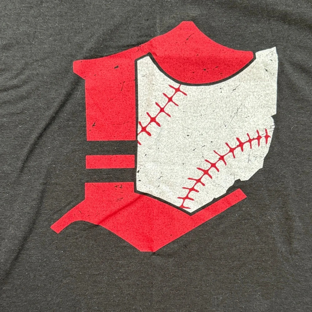 Black and Red Baseball Graphic Tee - Picture 3 of 3
